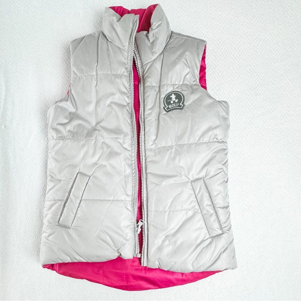 Kids Gray and Pink Puffer Vest